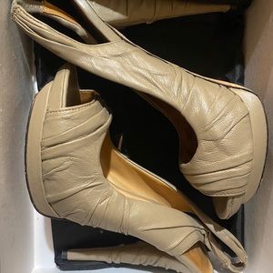 LAMB sexy stilettos in taupe color